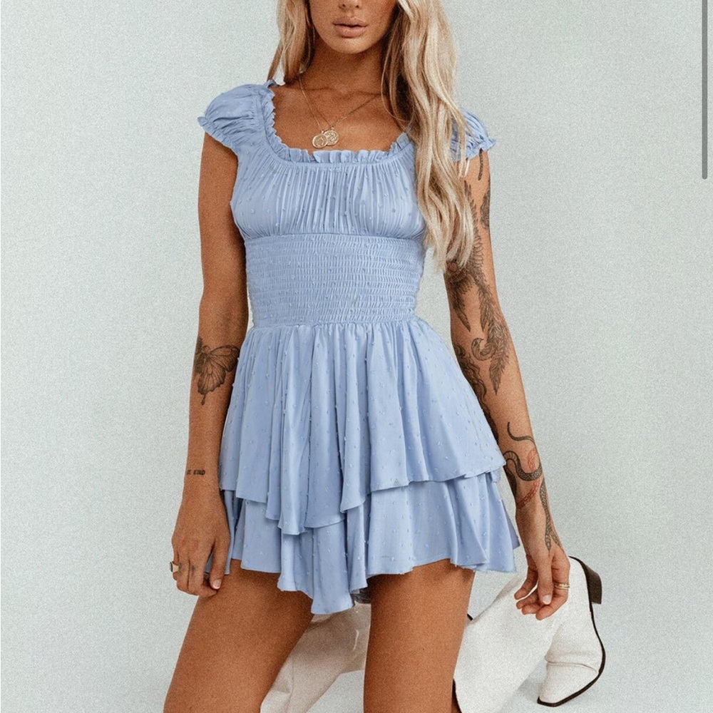 Princess Polly The Love Galore Romper Blue